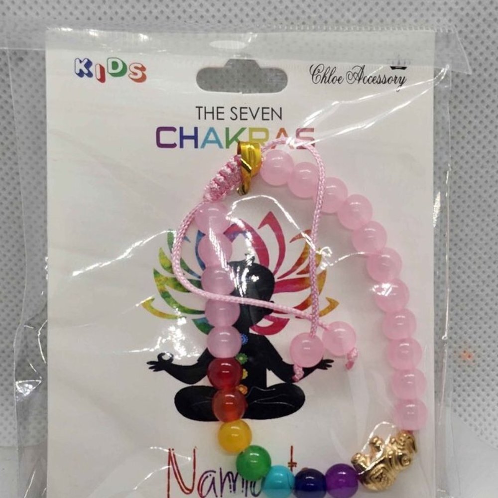 Brand New   The Seven Chakras  with Elephant Bracelet